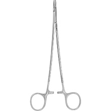 MeisterHand RYDER Needle Holder, 5-1/4" (132mm), serrated jaws, 3600 teeth per square inch, Tungsten Carbide. MFID: MH8-101TC