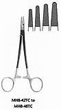 MeisterHand MAYO-HEGAR Needle Holder, 6-1/4" (160mm), Tungsten Carbide, serrated jaws. MFID: MH8-44TC