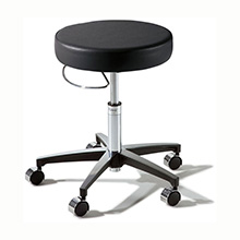 RITTER 276 Air-Lift Stool with Hand Release and Chrome Caster Base. MFID: 276-001