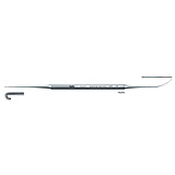 MILTEX VARADY Phlebectomy Extractor, 6-3/4" (170mm), Micro Hook and Spatula, Double-Ended, 1.3mm Wide Hook and 0.7mm Wide Spatula. MFID: 10309