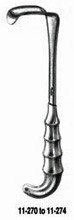 MILTEX KELLY Retractor, 10" (25.4 cm), Hollow Grip handle, 2-1/2" (6.4 cm) X 2" (5.1 cm). MFID: 11-272