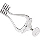 MILTEX JANSEN Retractor, 4-1/2" (11.4 cm), spread 3" (7.6 cm), 4 X 4 blunt prongs 20 mm deep. MFID: 11-4