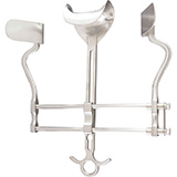 MILTEX BALFOUR Abdominal Retractor with solid side blades 2-3/4" (7 cm) deep & solid center blade 3" X 1-3/4", 7" spread. MFID: 11-424