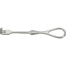 MILTEX VOLKMAN Finger Retractor, 4-1/2" (11.4 cm), 3 sharp prongs. MFID: 11-43