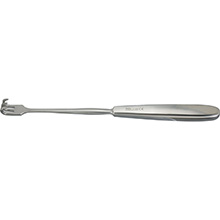 MILTEX VOLKMAN Retractor, 8-1/2" (218mm), 3 Prongs, Sharp, Hollow Handle. MFID: 11-506