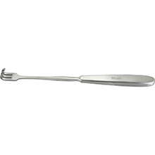 MILTEX VOLKMAN Retractor, 8-1/2" (218mm), 3 Prongs, Blunt, Hollow Handle. MFID: 11-514