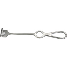 MILTEX VOLKMAN Retractor, 8-1/2" (216mm), 6 Prongs, Blunt, Ring Handle. MFID: 11-544