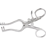 MILTEX WEITLANER Retractor, 4-3/8" (110mm), Sharp, 2 X 3 Teeth, 2" (50mm) Spread. MFID: 11-600