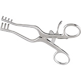 MILTEX WEITLANER Retractor, 5-1/4" (135mm), Blunt, 3 X 4 Teeth, 1-7/8" (47mm) Spread. MFID: 11-610