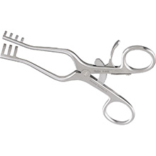 MILTEX WEITLANER Retractor, 5-1/4" (135mm), Blunt, 3 X 4 Teeth, 1-7/8" (47mm) Spread. MFID: 11-610