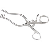 MILTEX WEITLANER Retractor, 6-1/2" (165mm), Sharp, 3 X 4 Teeth, 4" (100mm) Spread. MFID: 11-614