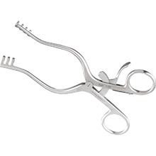 MILTEX WEITLANER Retractor, 6-1/2" (165mm), Blunt, 3 X 4 Teeth, 4" (100mm) Spread. MFID: 11-616