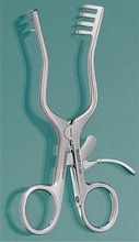 MILTEX WEITLANER Retractor, 7-3/4" (195mm), Sharp, 3 X 4 Teeth, 4-1/4" (108mm) Spread. MFID: 11-617