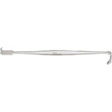 MILTEX SENN Retractor, 6-1/4" (160mm), Double-Ended, 3 Sharp Prongs and 6.5mm X 21mm Blade. MFID: 11-74