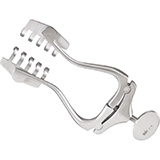 MILTEX MATHIEU Retractor, 6-1/4" (160mm), Blunt, Double Ended, 3 Blunt Prongs and 6.3mm X 21mm Blade. MFID: 11-81
