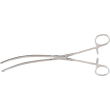 MILTEX MAYO-ROBSON Intestinal Clamp, 9-1/2" (242mm), Curved, Longitudinal Serrations. MFID: 16-132