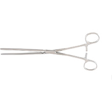 MILTEX DOYEN Intestinal Forceps, 9" (22.9 cm), straight, flexible blades with longitudinal serrations. MFID: 16-160