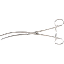 MILTEX DOYEN Intestinal Forceps, 9" (22.9 cm), curved, flexible blades with longitudinal serrations. MFID: 16-162