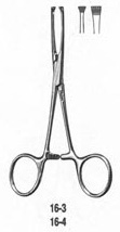 MILTEX Baby ALLIS Tissue Forceps, 5-1/2" (141mm), 4 X 5 Teeth, 4.3mm Wide Jaws, Delicate. MFID: 16-4