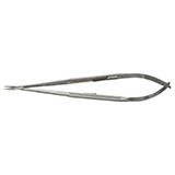 MILTEX Micro Surgery Needle Holders, round handles, 0.6 mm tips, 7-1/8" (18.1 cm), straight jaws, lock. MFID: 17-1024