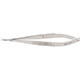 MILTEX Micro Surgery Scissors, sharp points, 6" (15.2 cm), curved, 8 mm blades, flat handles. MFID: 17-2040