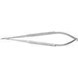 MILTEX Micro Surgery Scissors, sharp points, 7-1/8" (18.1 cm), curved, 6 mm bades, round handles. MFID: 17-2110