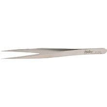 MILTEX SWISS Jeweler Style Forceps, 4-3/4" (120mm) Non-Magnetic Stainless Steel, Style 1, Fine Jaw. MFID: 17-301