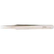 MILTEX SWISS Jeweler Style Forceps, 4-3/4" (120mm) Non-Magnetic Stainless Steel, Style 2, Fine Jaw. MFID: 17-302