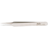 MILTEX SWISS Jeweler style Forceps, 4-3/8" (110mm) Non-Magnetic Stainless Steel, Style 4, Fine Jaw. MFID: 17-304
