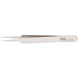 MILTEX SWISS Jeweler Style Forceps, 4-3/8" (110mm) Non-Magnetic Stainless Steel, Style 5, Super Fine Jaw. MFID: 17-305