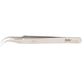 MILTEX SWISS Jeweler Style Forceps, 4-1/2" (115mm) Non-Magnetic Stainless Steel, Style 7F, Micro-Fine Jaw, Curved. MFID: 17-307X