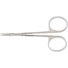 MILTEX BONN Miniature Iris Scissors, 3-1/2" (8.9 cm), straight, with 15 mm blades. MFID: 18-1392