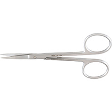 MILTEX Iris Scissors, 4" (10.2 cm), straight, heavy pattern. MFID: 18-1404