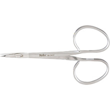 MILTEX Iris Scissors, 3-3/4" (9.5 cm), straight, miniature pattern with 14 mm blades, ribbon type. MFID: 18-1417