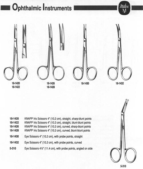 Scissors, Iris, Angled, Sharp/Probe