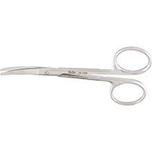 MILTEX KNAPP Iris Scissors, 4" (10.2 cm), curved, blunt/blunt points. MFID: 18-1428