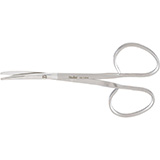 MILTEX Strabismus Scissors, 4-1/4" (10.8 cm), curved, ribbon-type. MFID: 18-1454