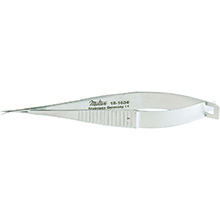 MILTEX Micro Scissors, 3-1/4" (8.3 cm), curved super fine blades. MFID: 18-1634