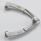 MILTEX SAUER Eye Speculum, Solid Blades, 1" (2.5 cm), for premature infants, 2 mm blades. MFID: 18-3