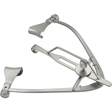 MILTEX MAUMENEE-PARK Eye Speculum, 3-1/4" (8.3 cm), solid blades 14 mm wide, lock screws. MFID: 18-33