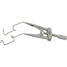 MILTEX LIEBERMAN Eye Speculum, Kratz Style Open Wire Blades with adjustable locking mechanism, 2-3/4" (7 cm), 15 mm blades. MFID: 18-39