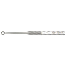 MILTEX HEATH Chalazion Curette 4-1/4" (109.3mm), size 3, one sharp & one blunt edge, 3mm diameter. MFID: 18-536