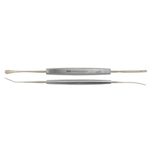 MILTEX CASTROVIEJO Spatula, 5-1/2", double end 3.5 mm wide angled & 2 mm wide slightly curved, sterling. MFID: 18-564