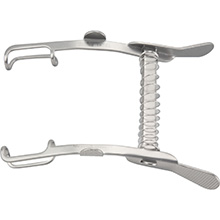 MILTEX MELLINGER Eye Speculum, 1-1/8" (27.5mm) Spread, Solid 16mm Blades. MFID: 18-66