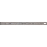 MILTEX Flexible Stainless Steel Ruler 6" (150mm) X 1/2" (13mm), graduate in fractional inches, and mm. MFID: 18-660