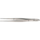 MILTEX Eye Dressing Forceps, 4" (100mm), straight, standard pattern, 0.8 mm wide serrated tips. MFID: 18-780