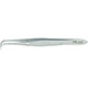 MILTEX Eye Dressing Forceps, 3-7/8" (97mm), standard pattern, full curved, 0.8mm wide serrated tips. MFID: 18-784