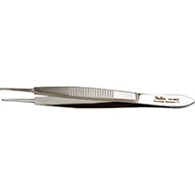 MILTEX STEVENS Iris Forceps, 4" (10.2 cm), straight, 1 X 2 teeth, 1 mm wide. MFID: 18-804