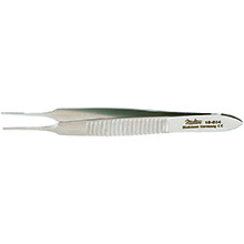 MILTEX GRAEFE Eye Dressing Forceps, 2-3/4" (7 cm), straight, serrated. MFID: 18-814