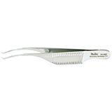 MILTEX TROUTMAN-BARRAQUER Colibri Type Corneal Utility Forceps, 3" (7.6 cm), 1 X 2 teeth, 0.4 mm, tying platform. MFID: 18-827